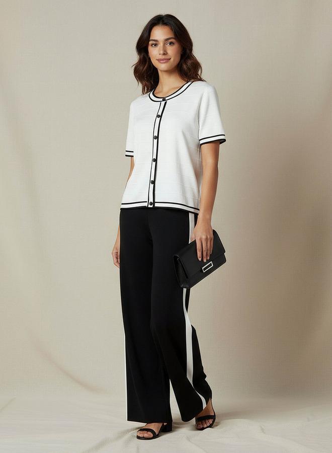 تواكستريمز توب بقصة عادية من تو إكستريمز مع حواف متباينة - Image 2